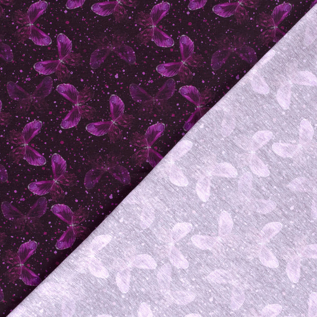 Jersey fabric Butterflies digital printed 