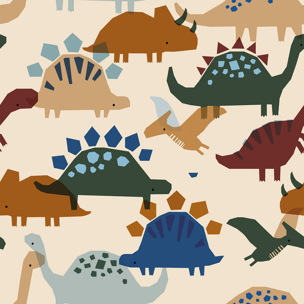 Softshell tissu dinosaures Beige
