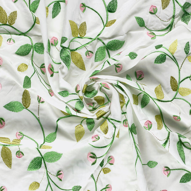  fabric Off White embroidered 