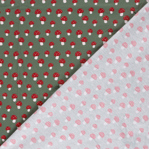 Jersey tissu champignons imprimé numérique 