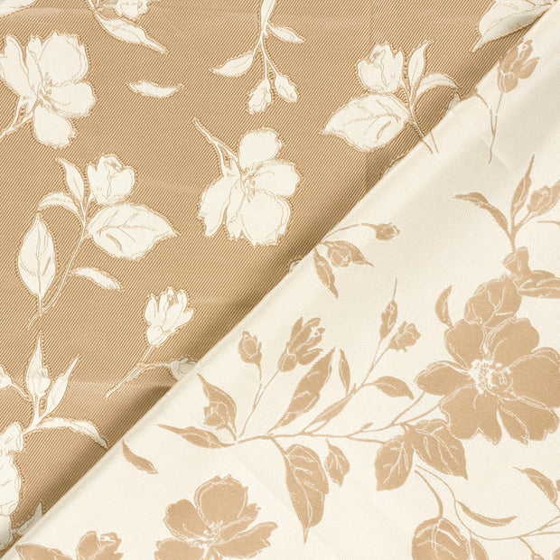 Woven Polyester fabric Flowers jacquard 
