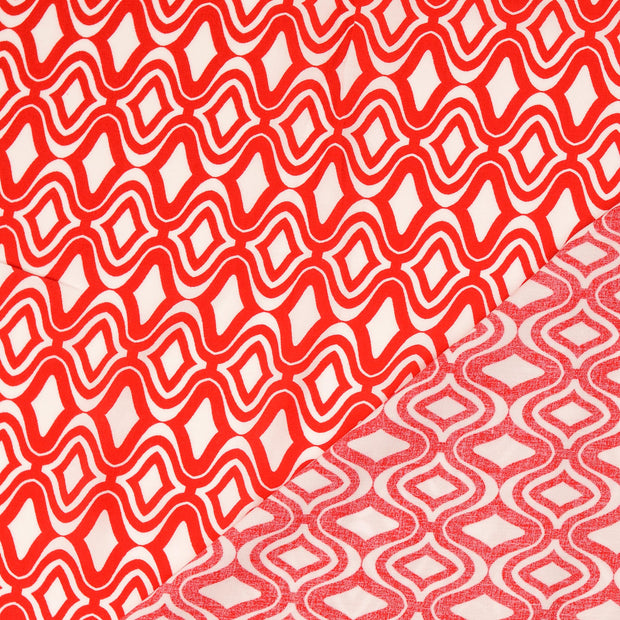 Viscose Poplin fabrik Geometrisch bedruckt 