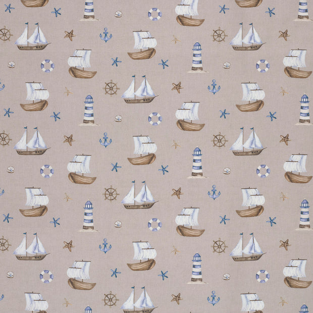 Cotton Poplin fabric Beige 