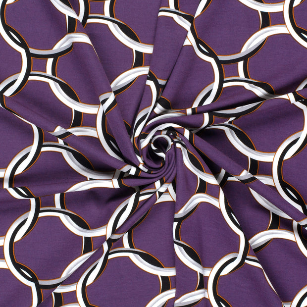 Punta di Roma fabric Purple printed 