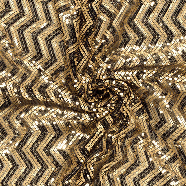 Mesh fabric Gold Sequins 