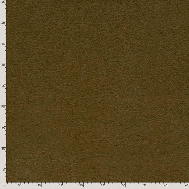Fleece fabric Unicolour Khaki Green
