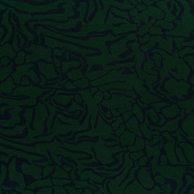 Poly Viscose Jersey fabric Dark Green matte 