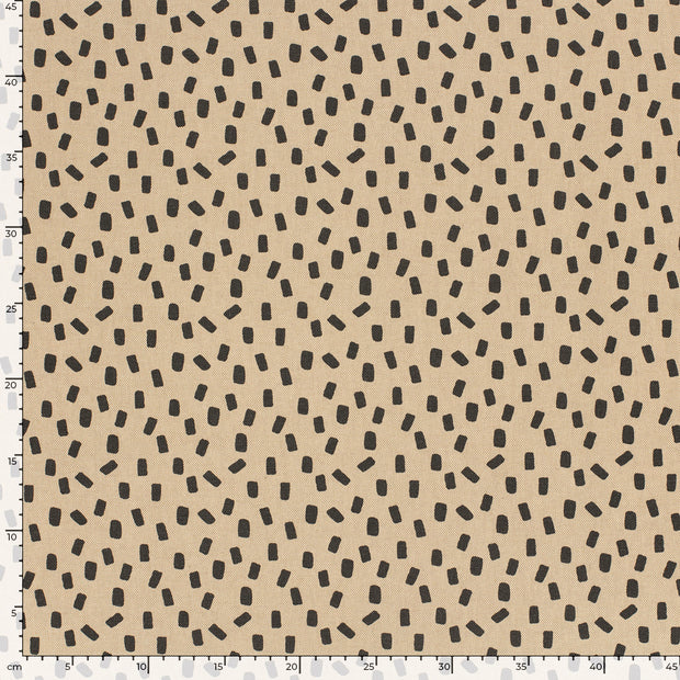 Leinen-Optik fabrik Streusel Beige