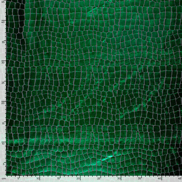Lamé tela Cocodrilos Verde