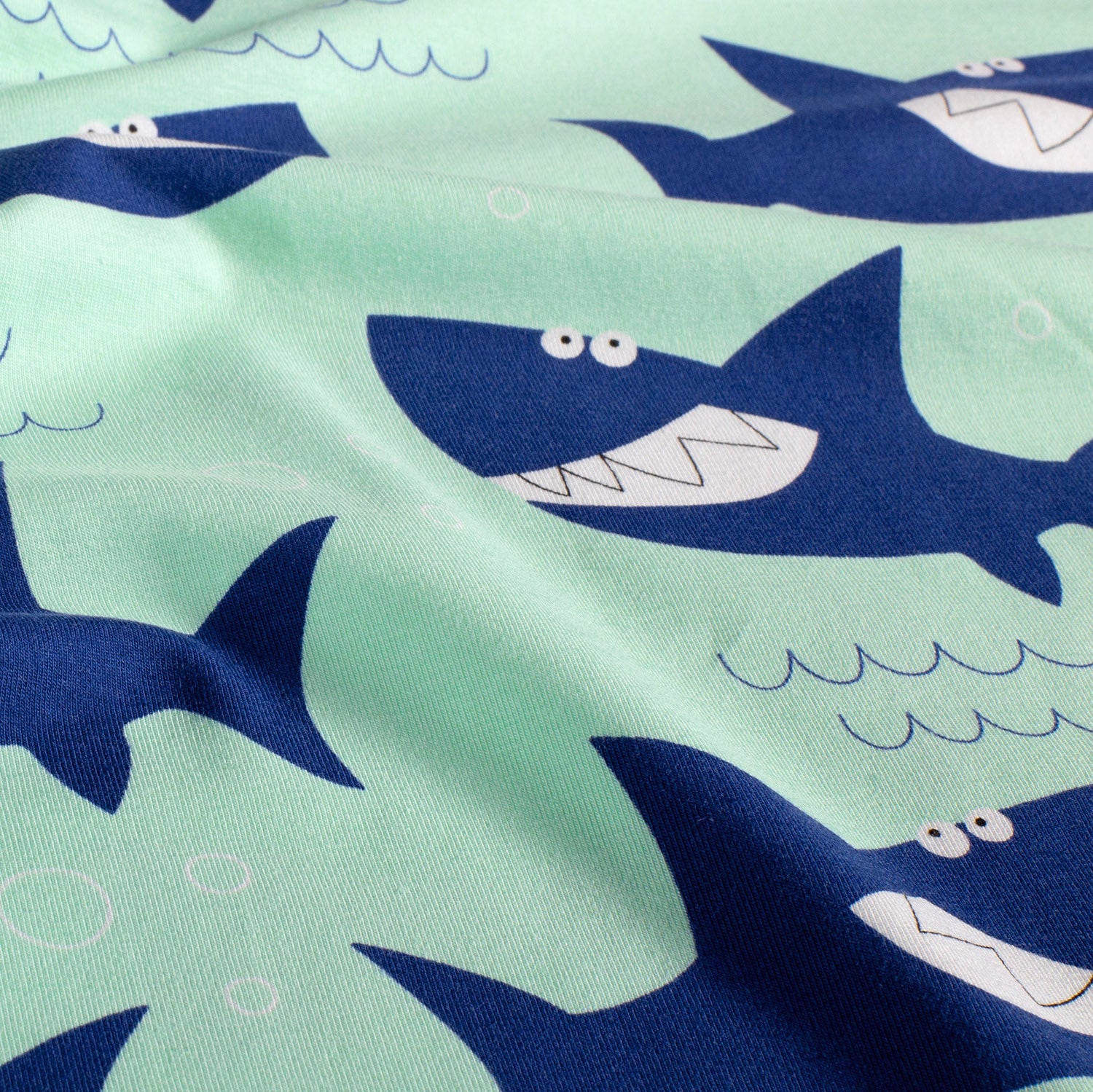 Jersey fabric Sharks Baby Blue | Wholesale fabrics | Nooteboom Textiles