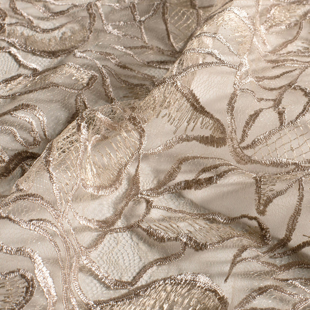 Tulle fabric Leaves 
