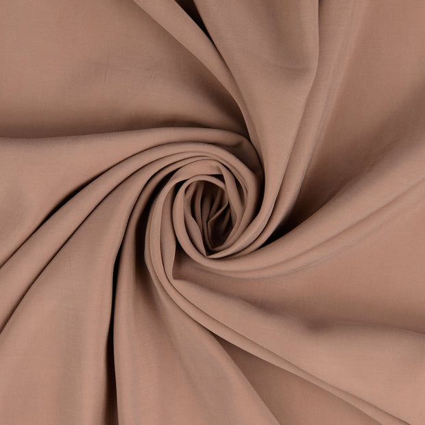 Viscose Poplin fabric Brown pre-washed 