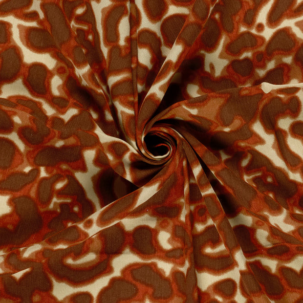 Satin fabric Brique printed 