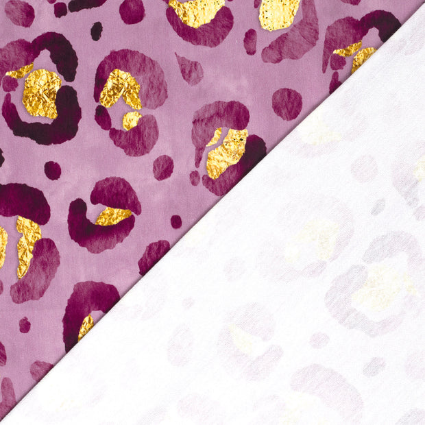 French Terry fabric Leopards digital printed 