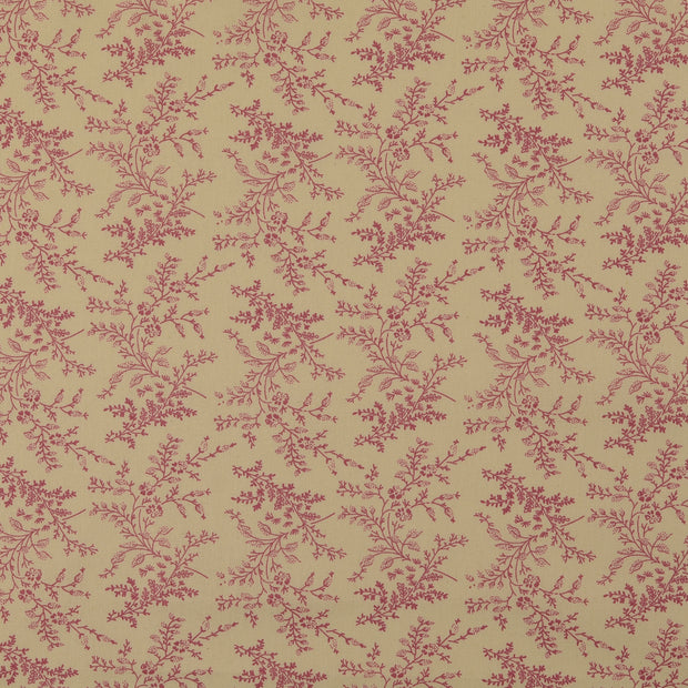 Algodón Popelina tela Flores Rosa antiguo