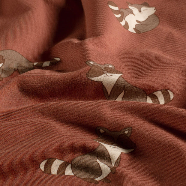 French Terry fabric Animals Old Pink