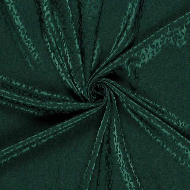 Satin Jacquard fabric Dark Green 