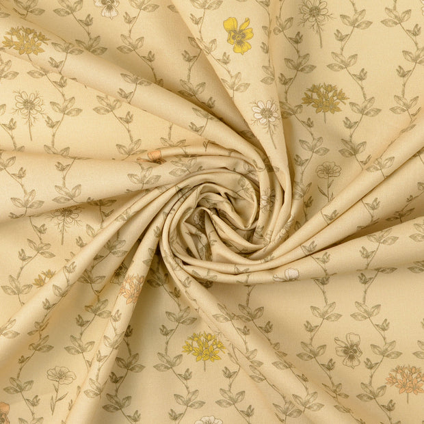 Cretonne fabric Beige 