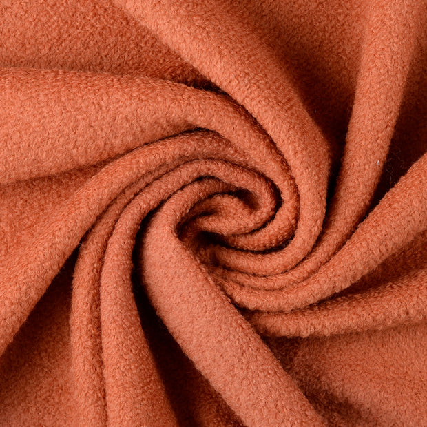 Wool Boucle fabric Rust 