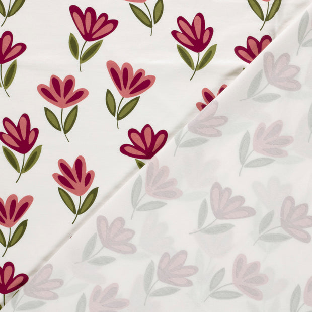 Jersey fabrik Blumen bedruckt 