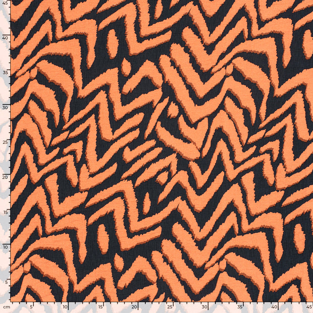 Viscose Nylon Ottoman fabric Abstract Brique