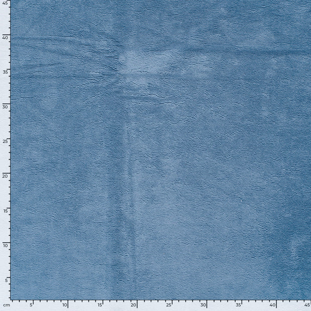 Bambus Fleece fabrik Uni Indigoblau