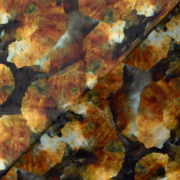 Chiffon fabric Glitter digital printed 