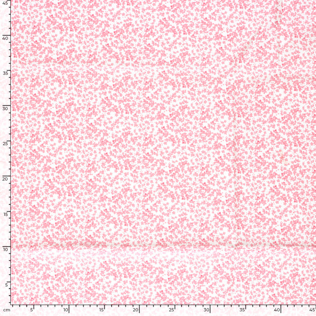 Twill fabric Flowers Pink
