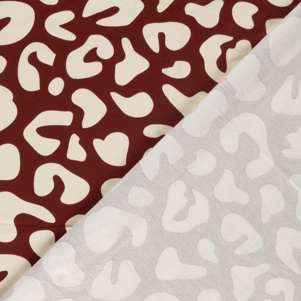 French Terry fabric Leopards digital printed 