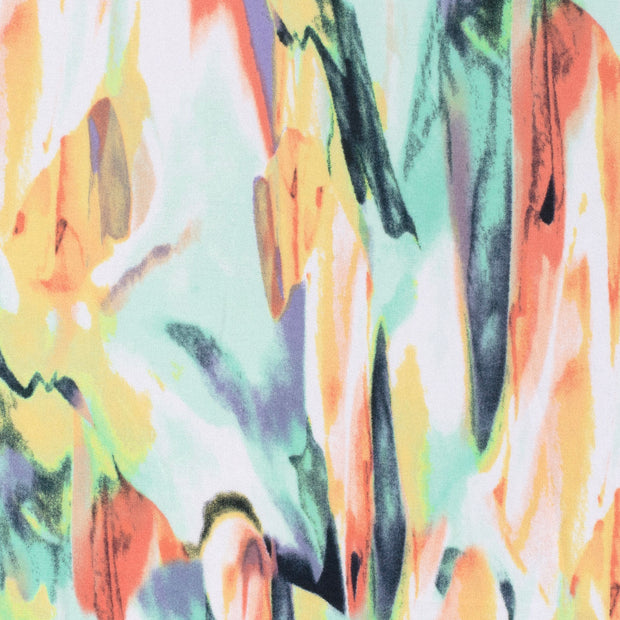 Viscose Vortex Jersey stof Abstract Mint