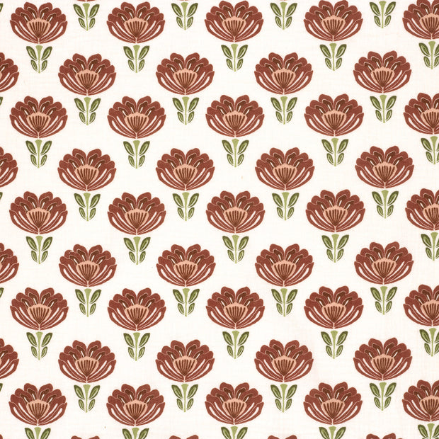 Double gaze tissu Blanc cassé mat 