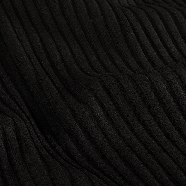 Rib Jersey fabric Unicolour Black