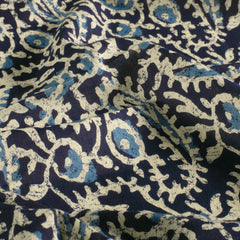 Voile bedruckt Paisley Indigoblau
