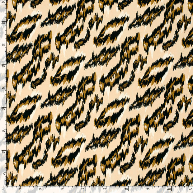 Viscosa Poplin tela Abstracto Camel