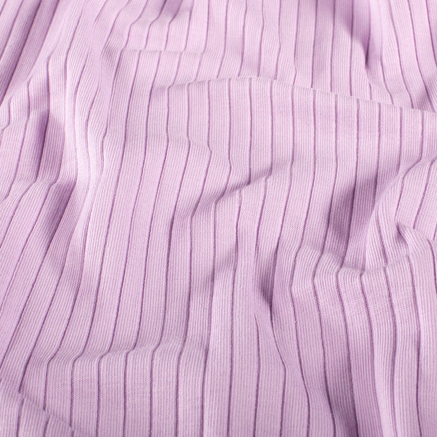 Rib Jersey tissu Unicolore Lilas