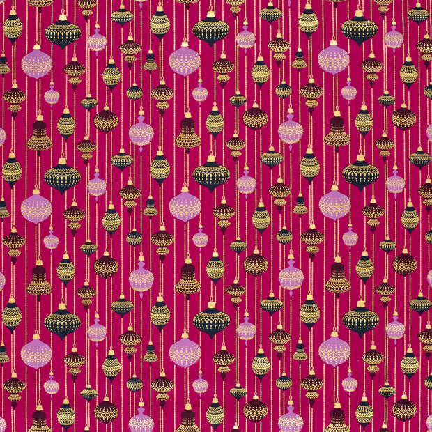 Algodón Popelina tela Magenta 