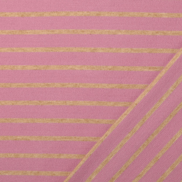 Heavy Knit fabric Pink jacquard 