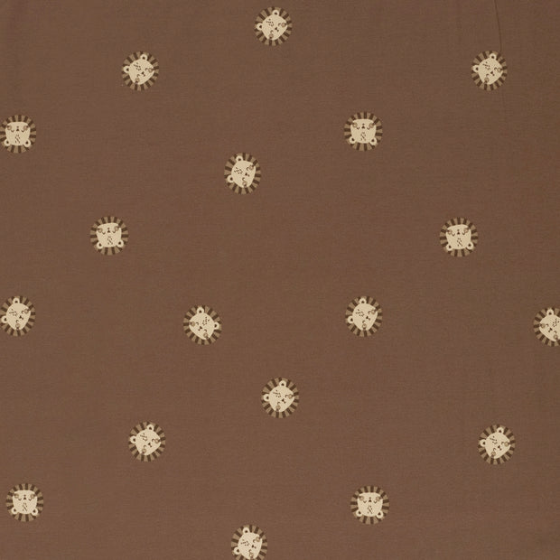 Jersey tissu Brique doux 