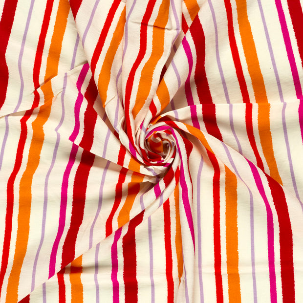 Viscose Nylon Crepe tela Naranja estampado 