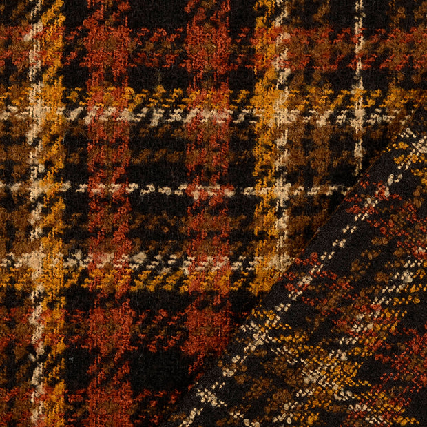 Tweed fabric Brown yarn dyed 