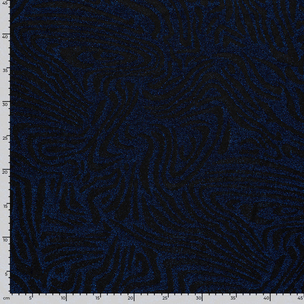 Jacquard tissu Abstrait Cobalt