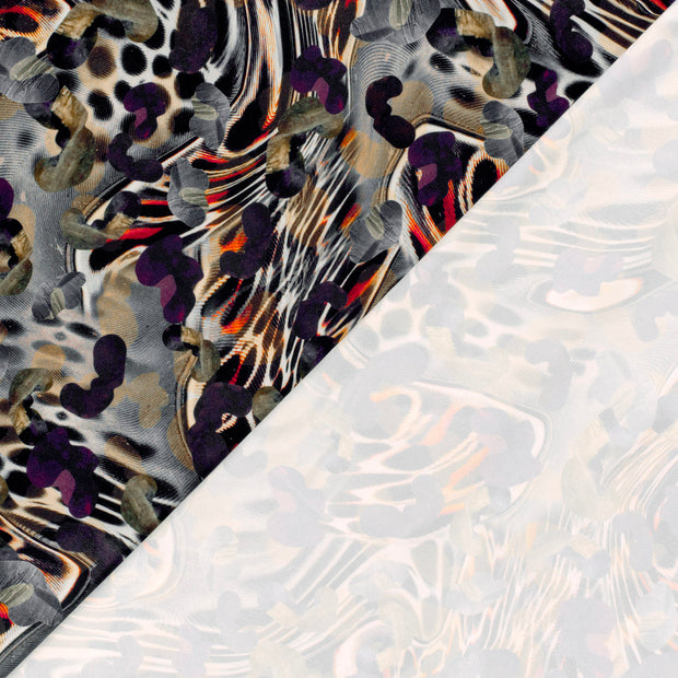 Satin fabric Abstract printed 
