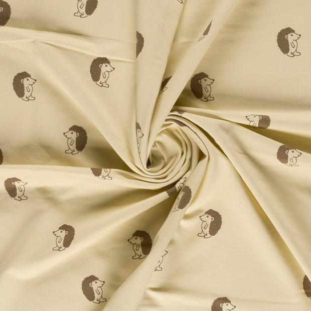 French Terry fabrik Beige bedruckt 
