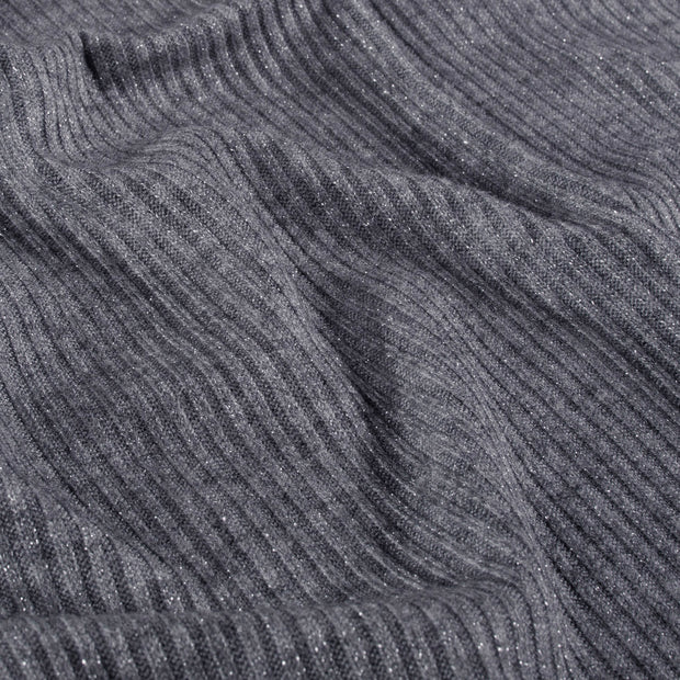 Rib Jersey fabrik Uni Schwarz