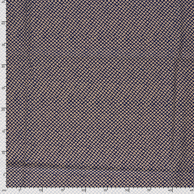 Cotton Poplin fabric Diamonds Navy