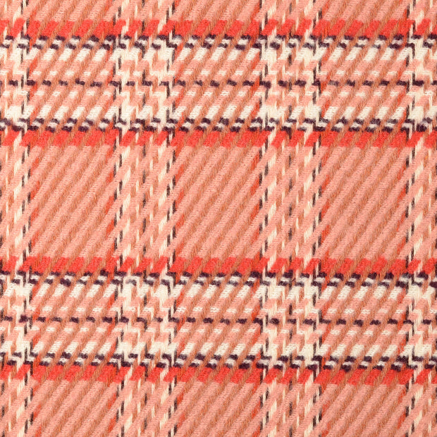 Mantel Wool Touch stof Ruiten Oud Roze