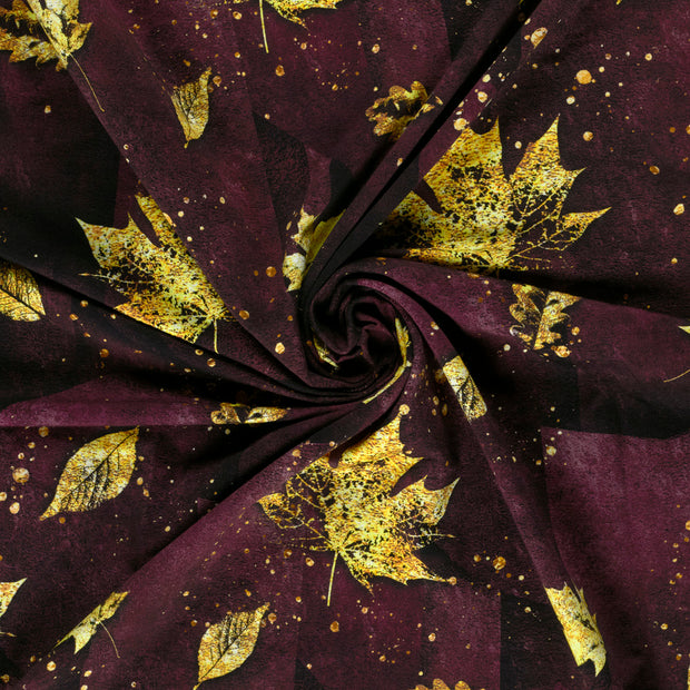 French Terry fabric Bordeaux digital printed 