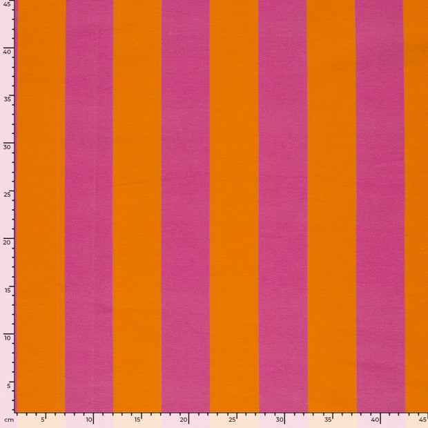 French Terry fabrik Streifen Orange