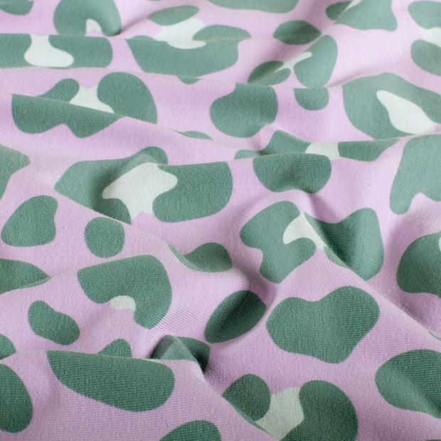 Jersey fabric Panther Lila