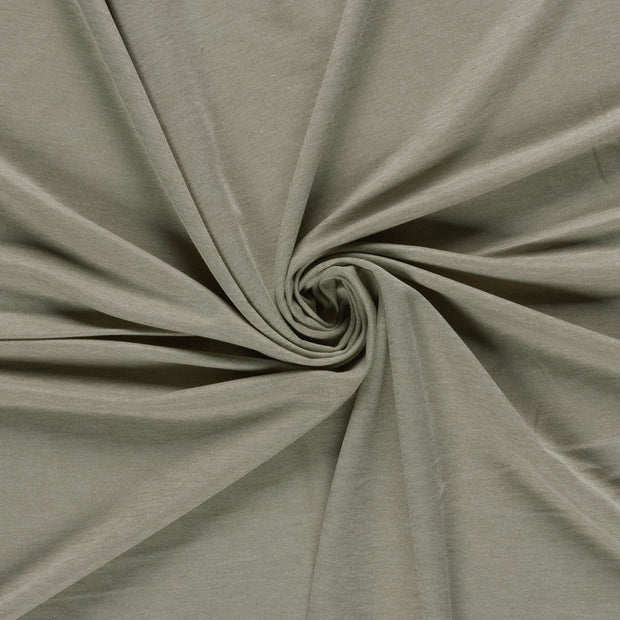 Viscose Jersey stof Kaki groen 